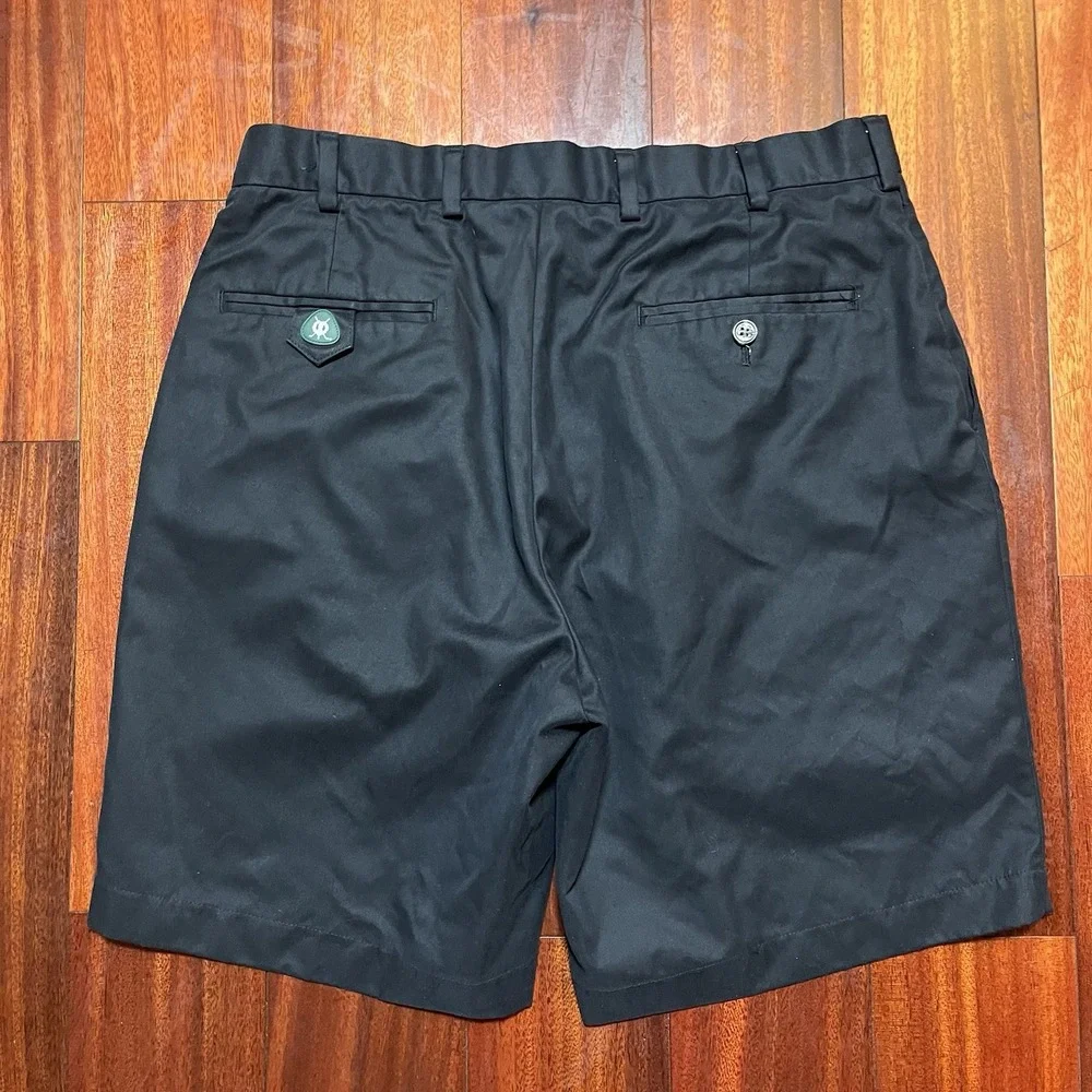 Brooks Brothers Shorts Mens 34 Navy blue Double Pleated 8.5
